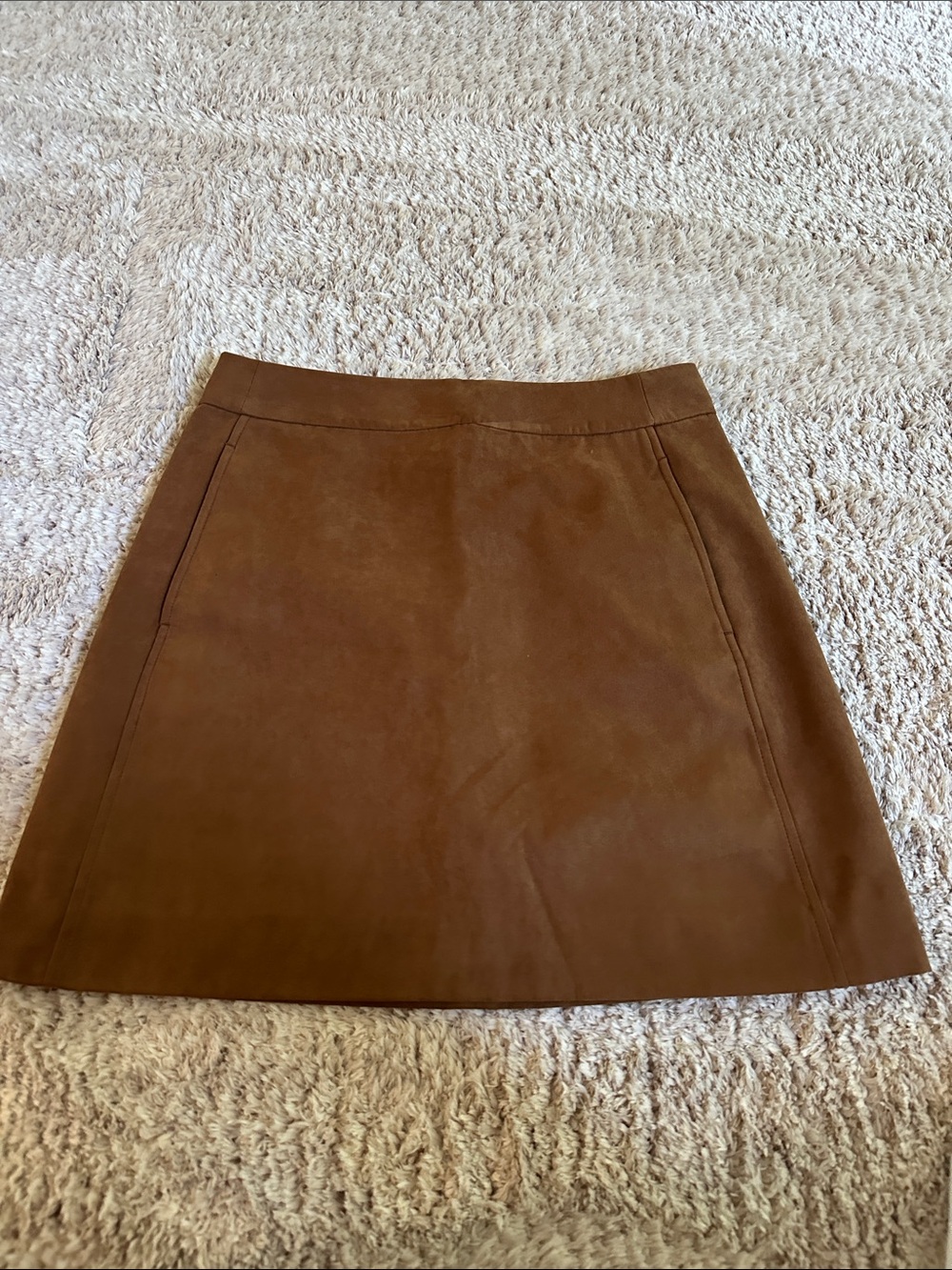 J. Crew Chestnut Brown Suede A-Line Skirt